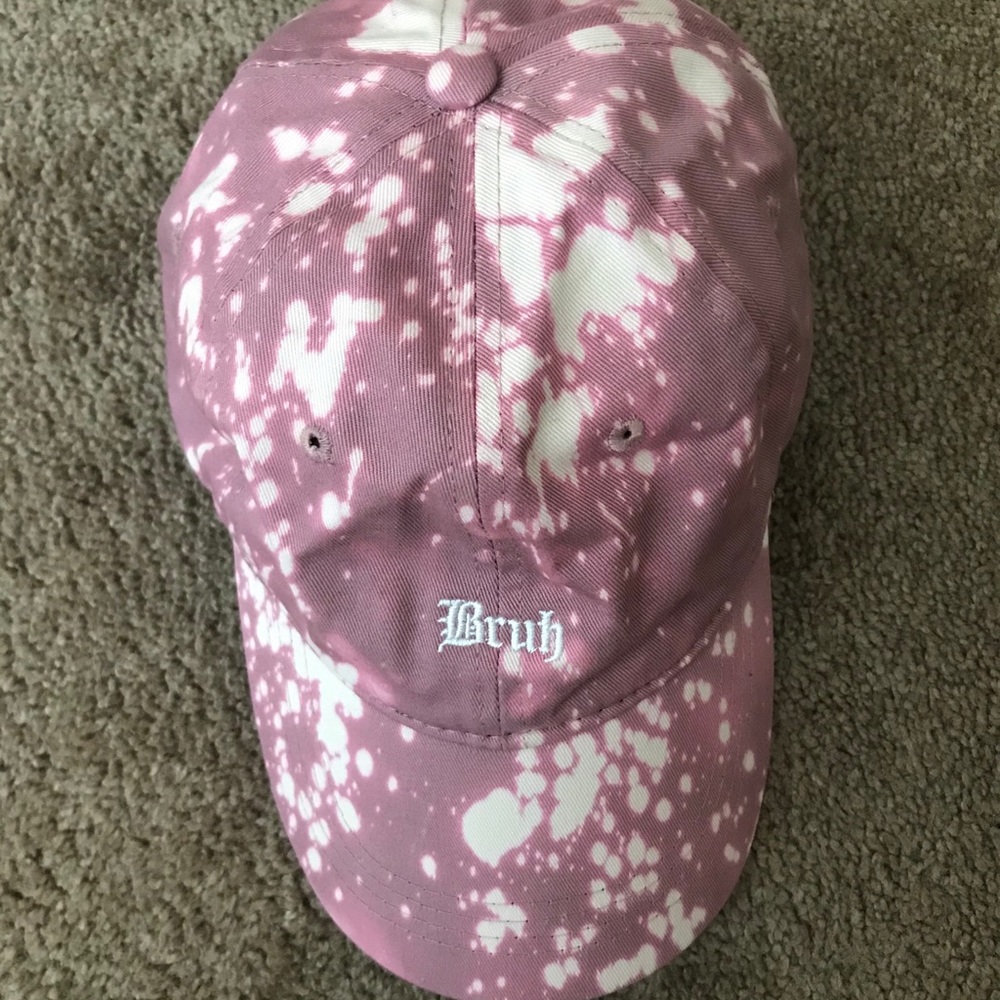 ‘Bruh’ Pink/White Baseball Cap